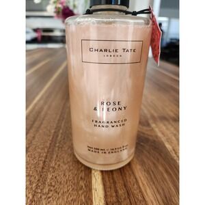 Charlie Tate London~ Rose Peony Luxury Hand Wash / Body Wash Glass Dispenser